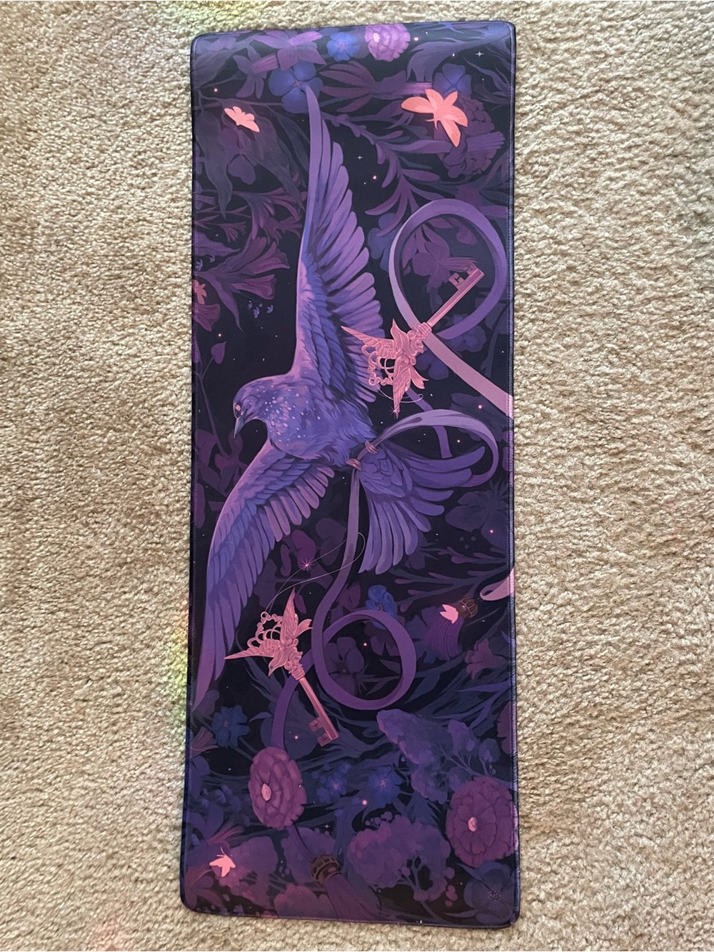 Illumicrate Otherworld Desk Mat Purple Bird The Last Tale of the Flower Bride